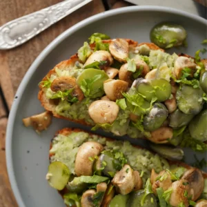 Grilled Veggies with Sourdough Bread
